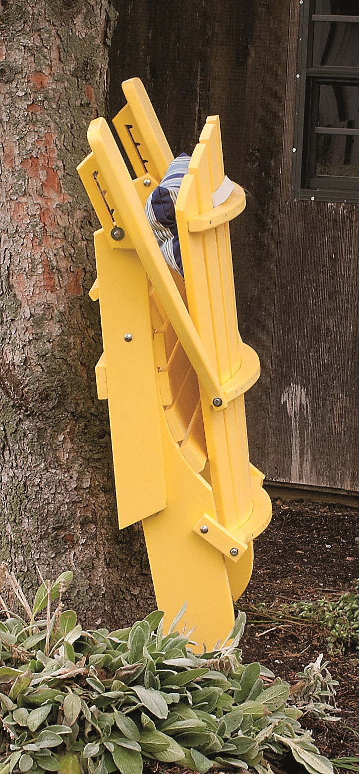 Folding Poly Outdoor Fan-Back Adirondack Chair