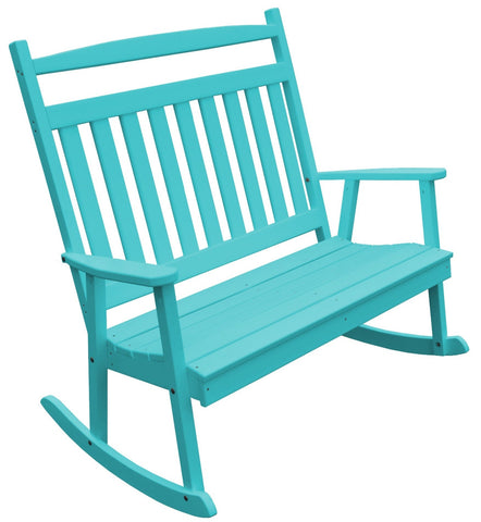 Poly Double Classic Bench Rocker - Aruba Blue