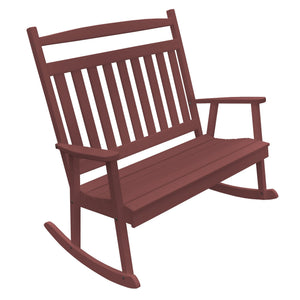 Poly Double Classic Bench Rocker - Cherrywood