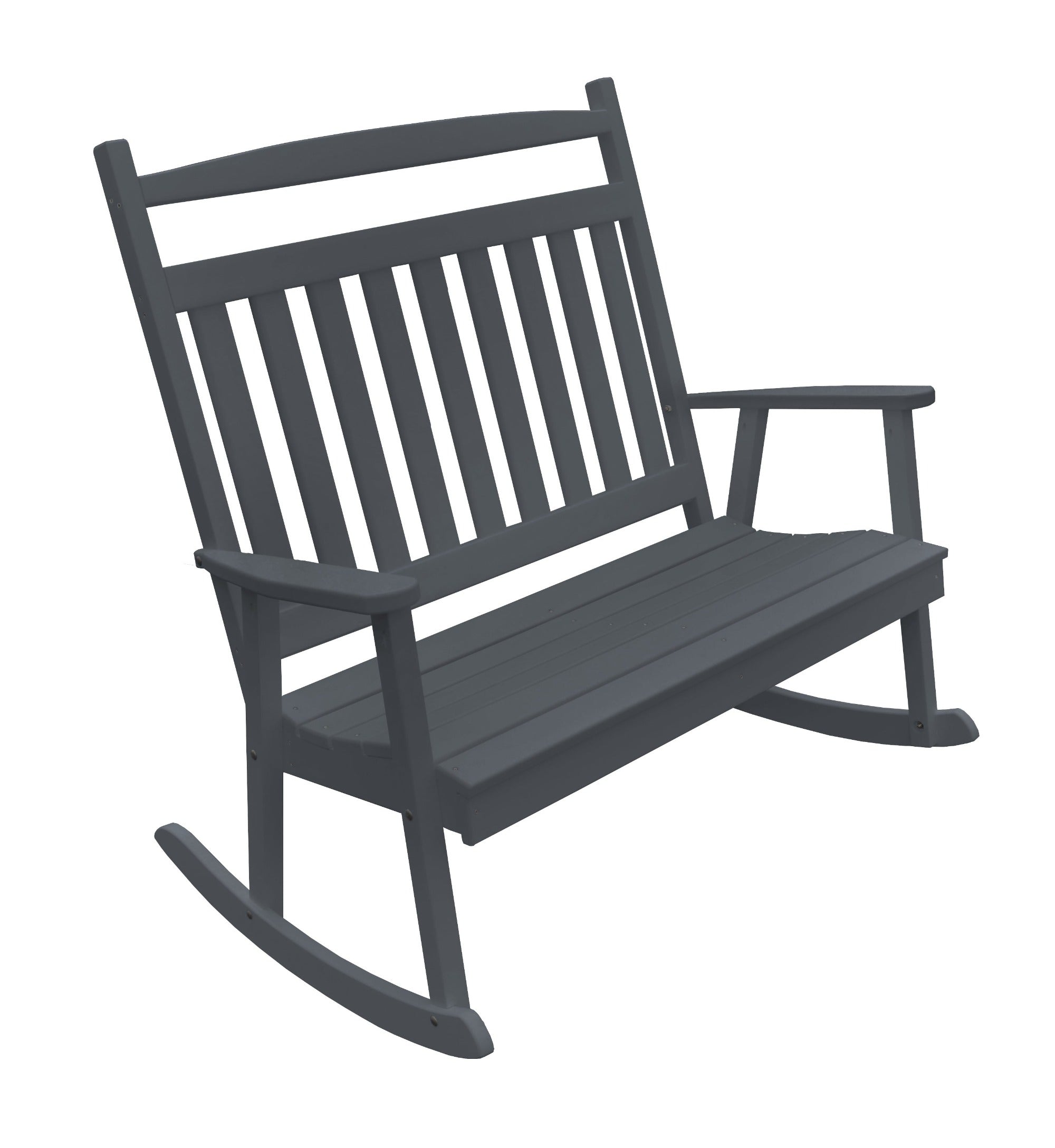 Poly Double Classic Bench Rocker - Gray