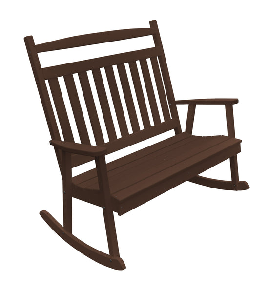 Poly Double Classic Bench Rocker - Tudor Brown