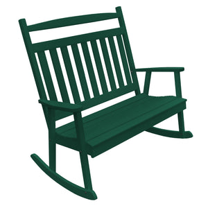 Poly Double Classic Bench Rocker - Turf Green