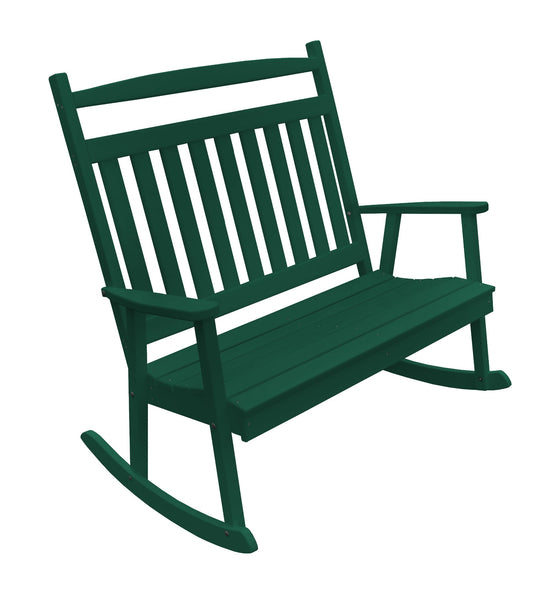 Poly Double Classic Bench Rocker - Turf Green