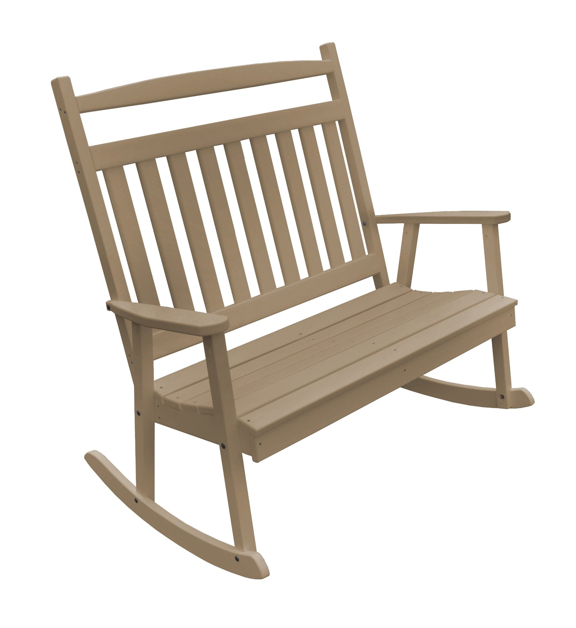 Long Bench Rocker Poly Double Classic Bench Rocker - The Wood Reserve