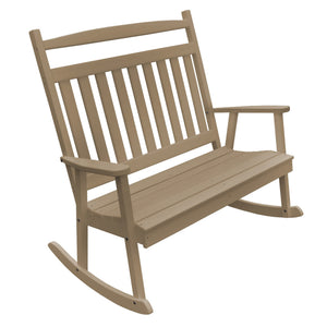 Poly Double Classic Bench Rocker - Weatherwood