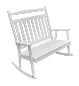 Poly Double Classic Bench Rocker - White