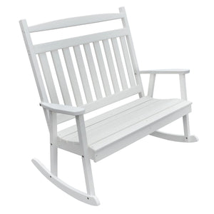 Poly Double Classic Bench Rocker - White