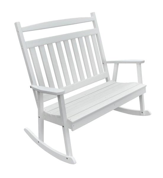 Poly Double Classic Bench Rocker - White