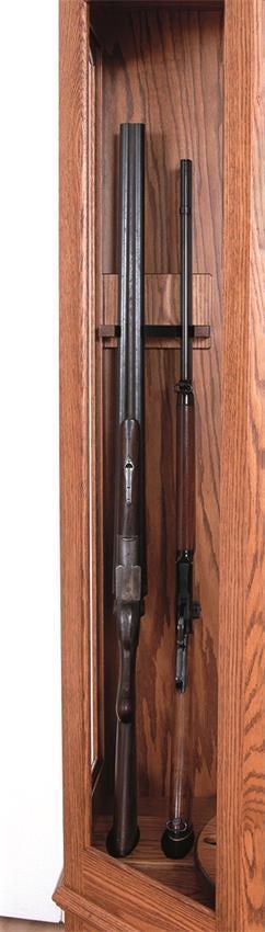 LG Revolver - Amish 16 Gun Wall Cabinet with Rotating Gun Rack Carousel