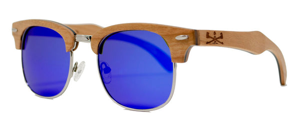 Yacht Master / Maple Wood Sunglasses / Blue Polarized Lenses