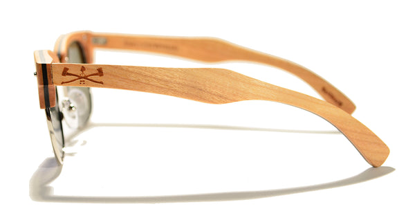 Yacht Master / Maple Wood Sunglasses / Blue Polarized Lenses