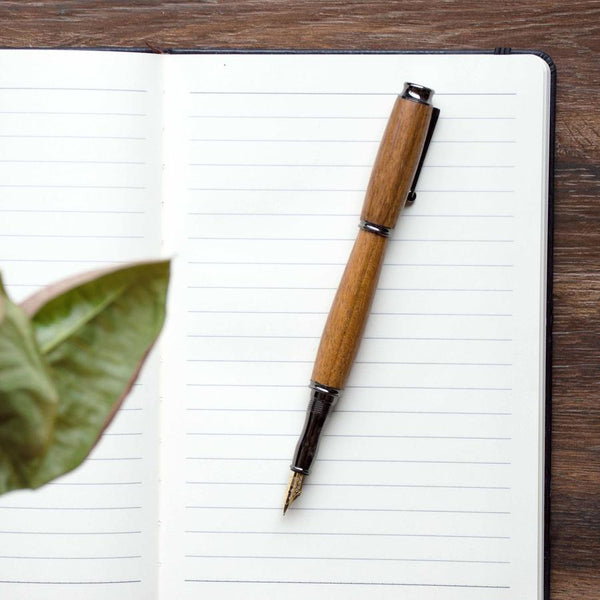 Admin - Premium Hand Turned Fountain or Rollerball Pen / Jatoba Cherry Wood