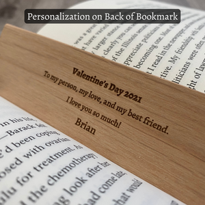 Personalized Engraving on Back of Bookmark