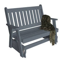 Poly Outdoor 4' Traditional English Glider Bench