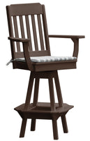 Poly Outdoor Traditional Swivel Bar Chair