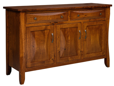 Praxton - Amish Solid Wood 3-Door Buffet Cabinet