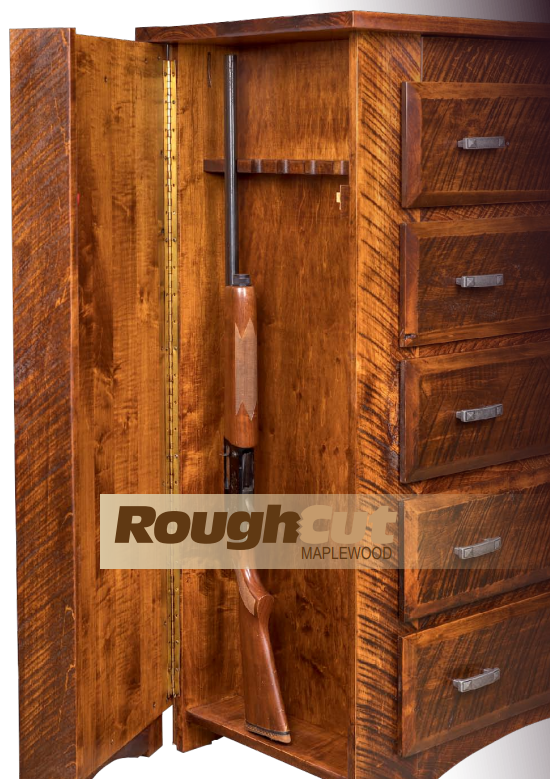 Sportsman - Rough Cut Maple Chest of Drawers w/ Hidden Gun Rack