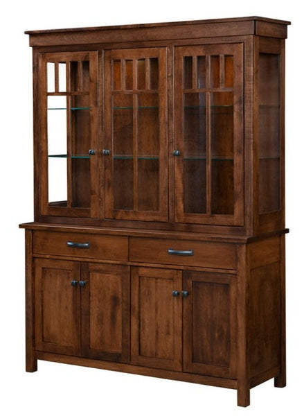 Hadley - Amish China Hutch with Full Length Doors