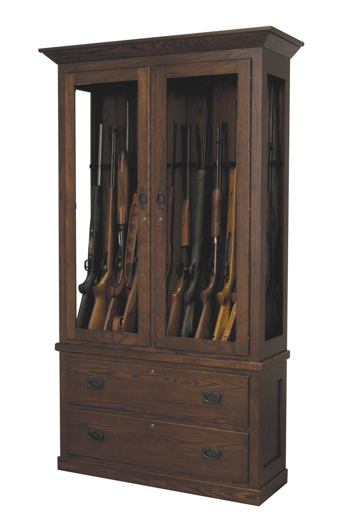 Rockwell - Amish Mission Gun Cabinet - 12 Gun Capacity - The Wood Reserve