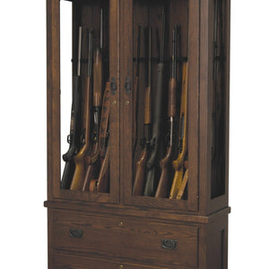 Rockwell - Amish Mission Gun Cabinet - 12 Gun Capacity