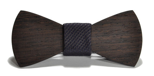 The Sinatra / Wooden Bow Tie / Silk Knot