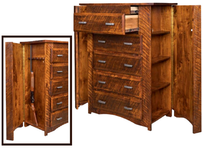 Sportsmen Chest of Drawers with Hidden Gun Rack