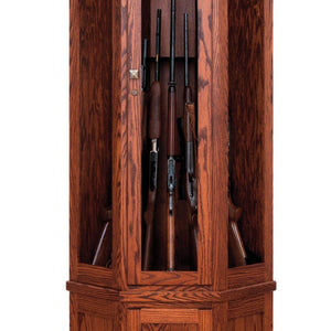 The Dutton - Amish Corner Gun Cabinet - 7 Gun Capacity