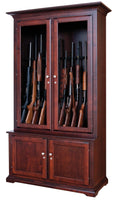 The Houston - Amish Solid Wood Gun Cabinet - 12 Gun Capacity