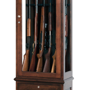 The Huntsman - Amish 6 Gun Cabinet with Drawers