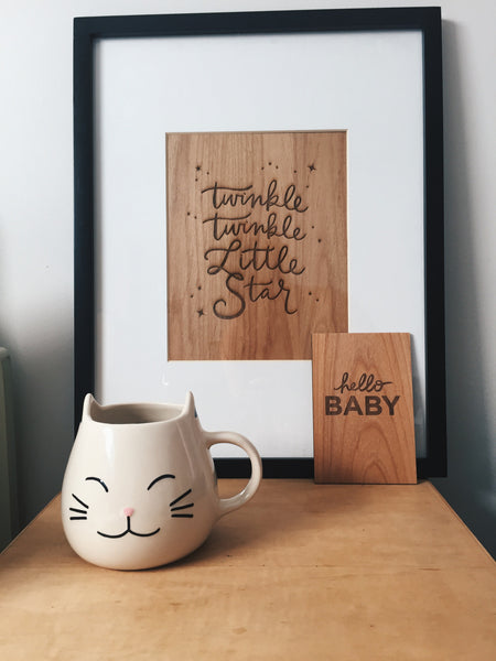 Twinkle Twinkle Little Star - Wood Wall Print