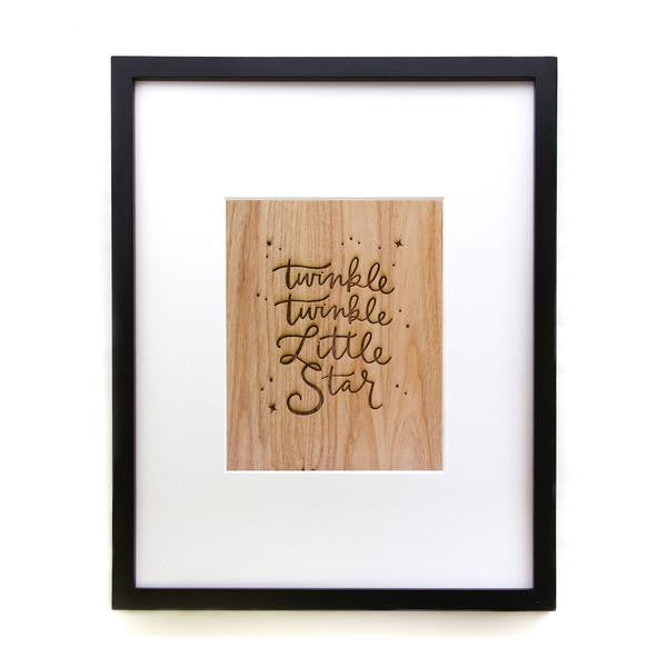 Twinkle Twinkle Little Star - Wood Wall Print
