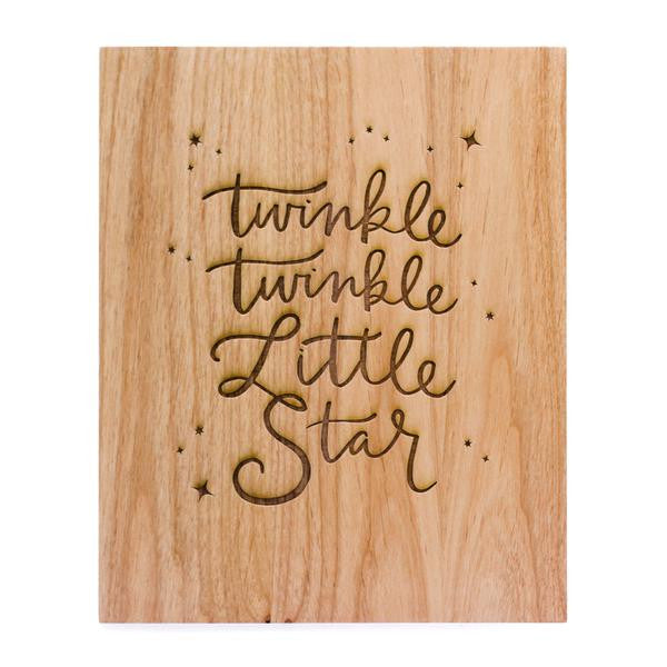 Twinkle Twinkle Little Star - Wood Wall Print