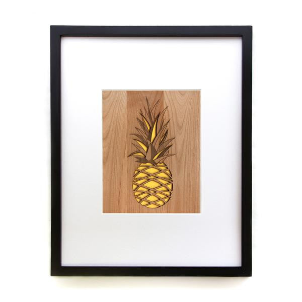 Pineapple - Wood Wall Print