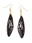 Wing Earrings - Wenge Wood