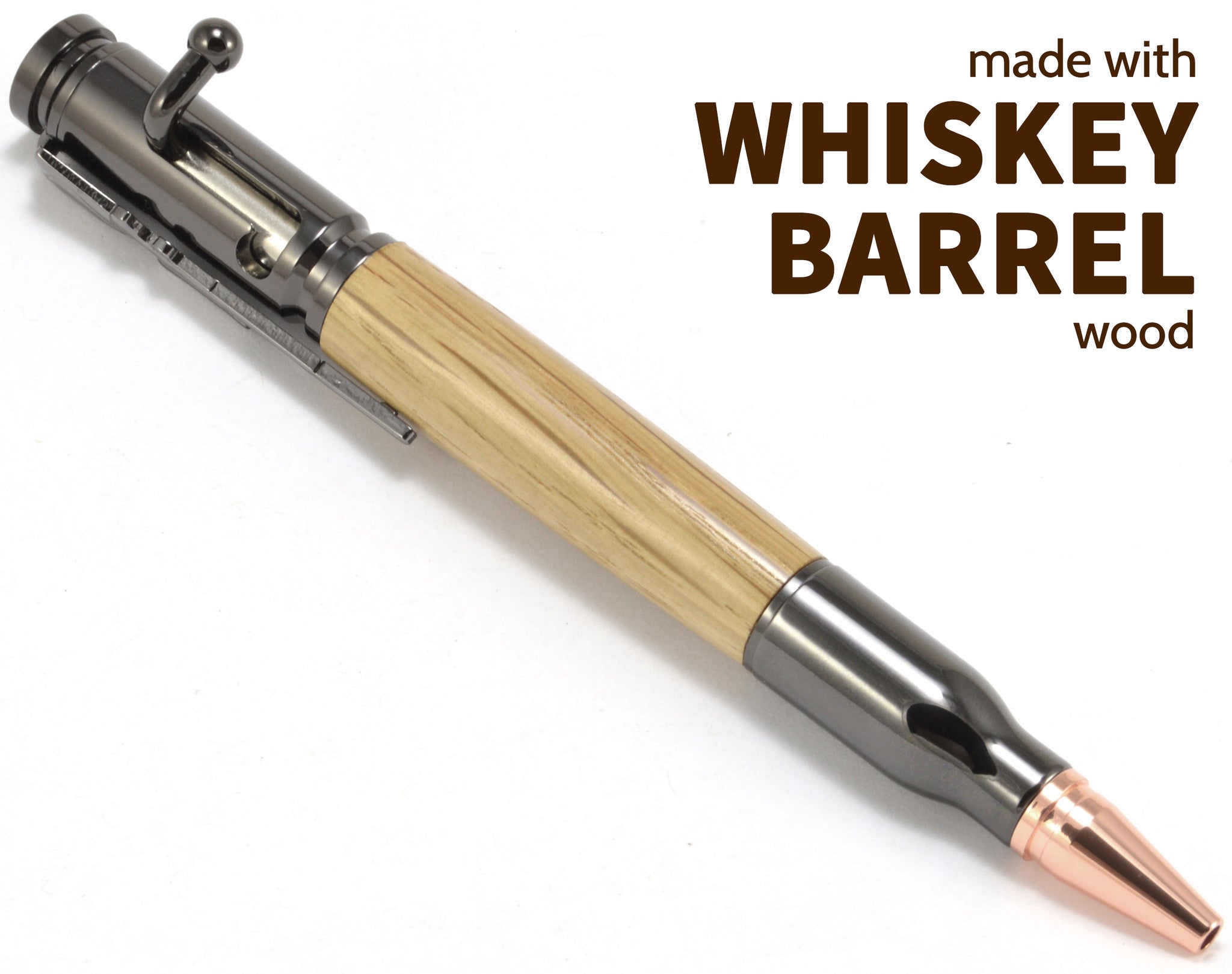 Bolt Action - Whiskey Barrel Wood Pen