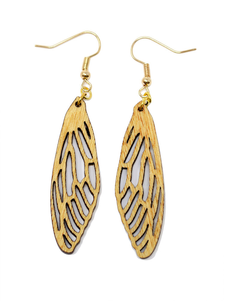 Wing Earrings - Canarywood