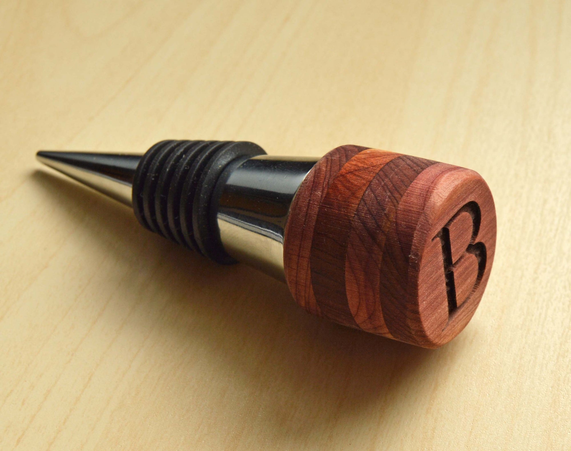 Custom Engraved Cedar Wood Wine Stopper