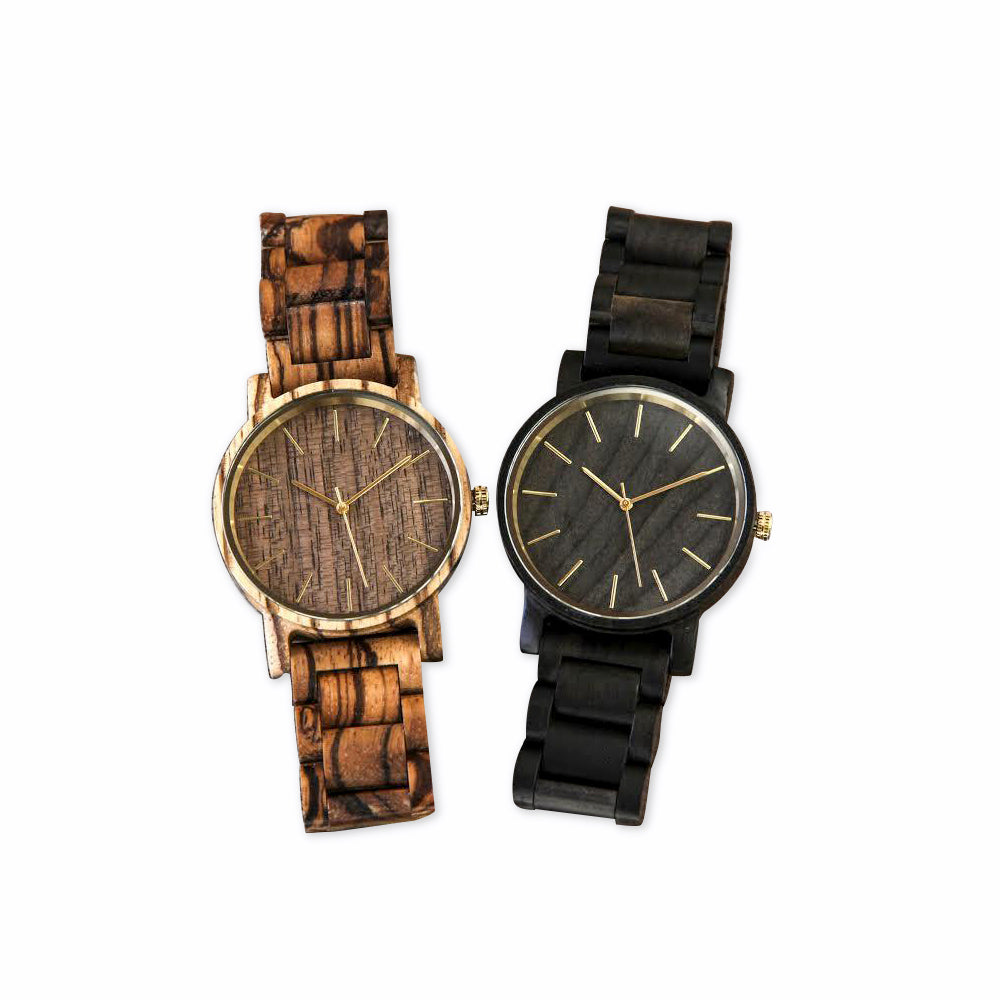 Zebra Wood & Black Sandalwood Watch