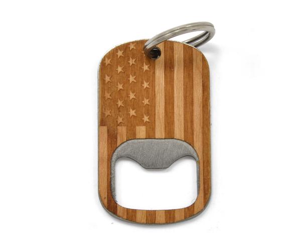American Flag Key Chain Bottle Opener