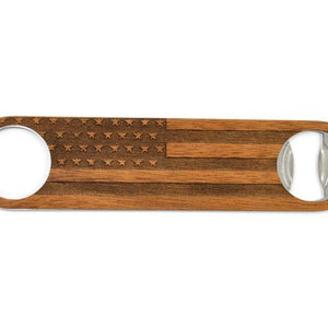 Wooden American Flag Solid Bottle Opener