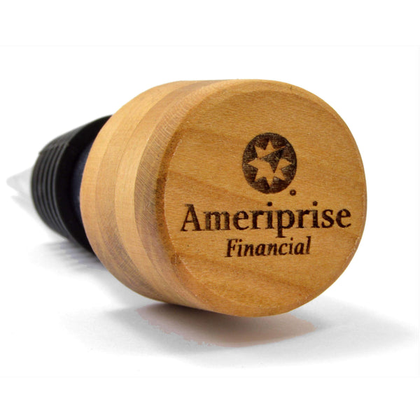 Cherry Wood Wine Stopper with Custom Engraving Option