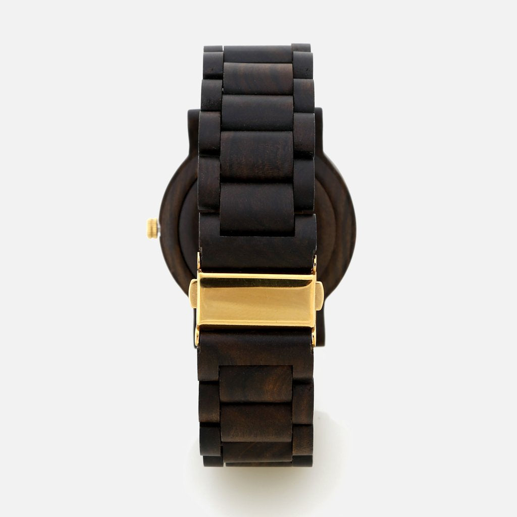 The Montecito - Black Sandalwood Watch with Custom Engraving Option
