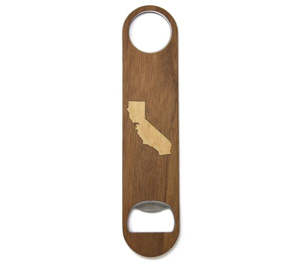 State Inlay Wood Bottle Opener