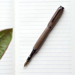 Admin - Hand Turned Walnut Wood Fountain Pen
