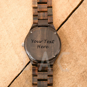 Wood Watch With Custom Engraving