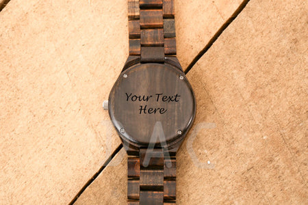 Wood Watch With Custom Engraving