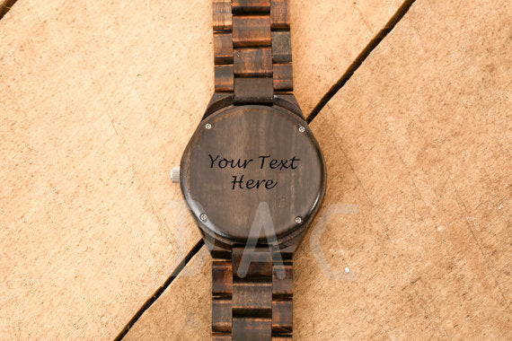 Wood Watch With Custom Engraving