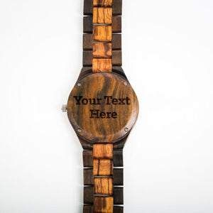 Custom Engravable Wood Watch