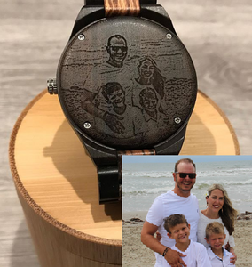 Photo Engraved Wood Watch