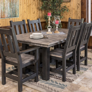 Rough Cut Dining Table Set - Room Scene